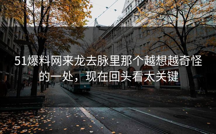 51爆料网来龙去脉里那个越想越奇怪的一处，现在回头看太关键